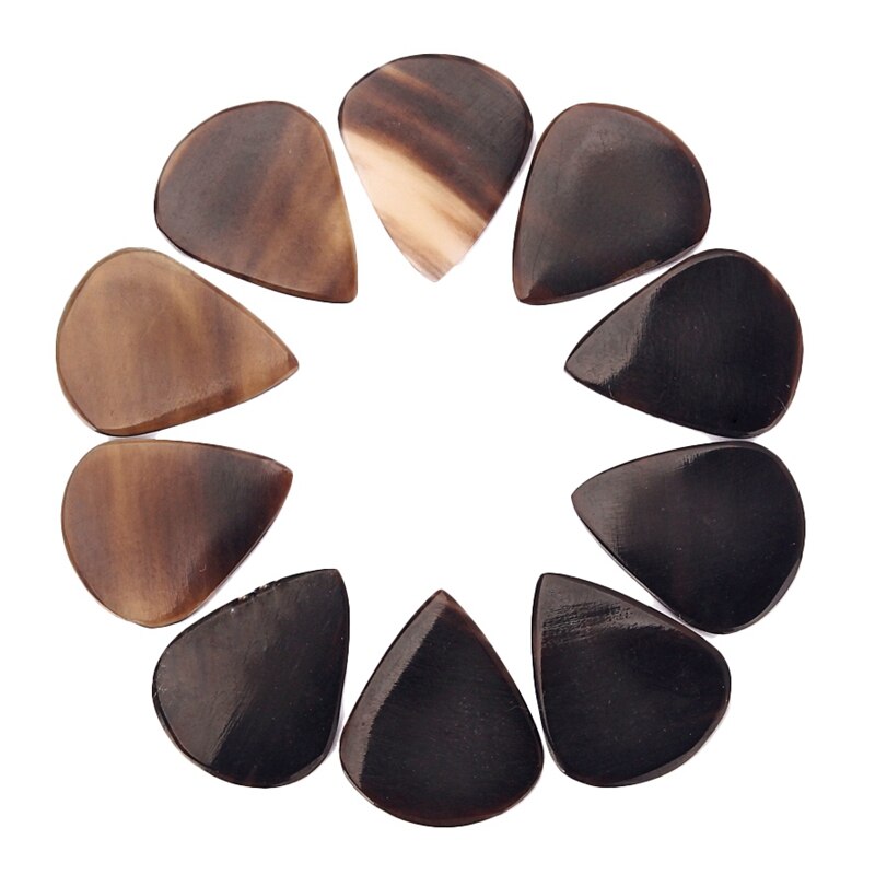 10Stck Handgefertigten Horn Gitarre wählt Vermittler für Gitarre Manduolin Banjo Ukulele Bass 0,8-1,2mm