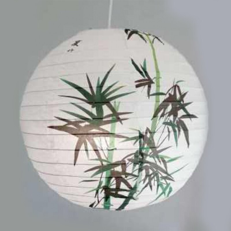 40cm Bambus Runde Papier Laterne Lampe Schatten Chinesischen Orientalischen Stil Licht Restaurant Hochzeit Party Wohnkultur Neue Jahr Deko