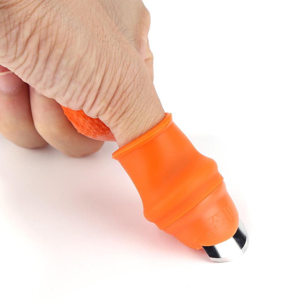 Neue Zupfen Gerät Daumen Messer Für Schneiden Gemüse Landwirtschaft Finger Messer Finger Messer Zupfen Werkzeug Silikon Garten Werkzeug