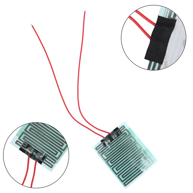 1pc 4V Beheizten Wärmer Pads Blatt Element Film Elektrische Heizung Pad Für Kopf Massagegerät