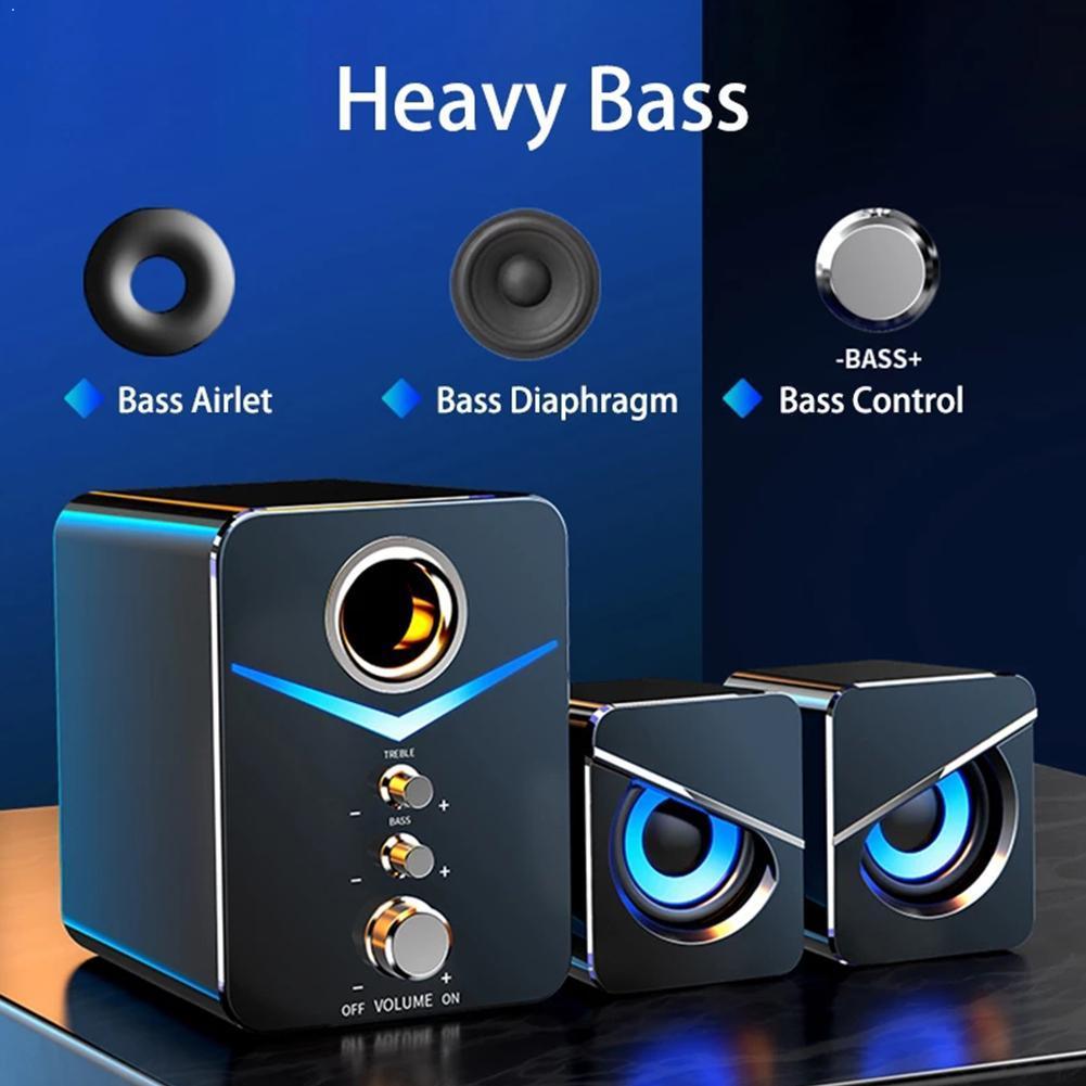 AUX verdrahtet Bluetooth Lautsprecher Kombination Computer Lautsprecher Theater Für Laptop Kasten Musik-Spieler, Klang PC Subwoofer Syste W1M6
