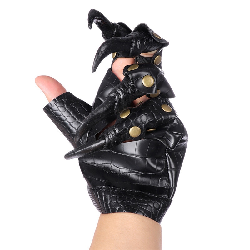 Langen Nagel Drache Krallen Handschuhe Schwarz FingernäGel Hand Hülse Pfote Halloween Kostüm Requisiten Comic Cosplay Ausstellung
