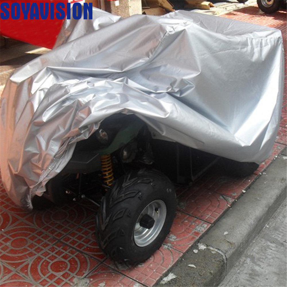 Schwarz ATV Abdeckung Wasserdicht Strand Motorrad Fahrzeug Quad Fahrrad Abdeckung Staubdicht Motorrad Abdeckung Rolle fallen Schutz Zubehör
