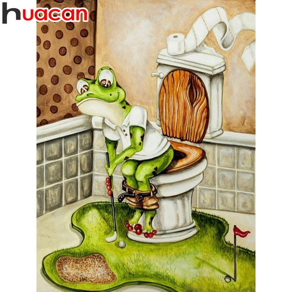 HUACAN 5D DIY Diamant Stickerei Ebene Diamant Malerei Voll Platz Frosch Mosaik Bild Von Strass Bauernhaus Wohnkultur