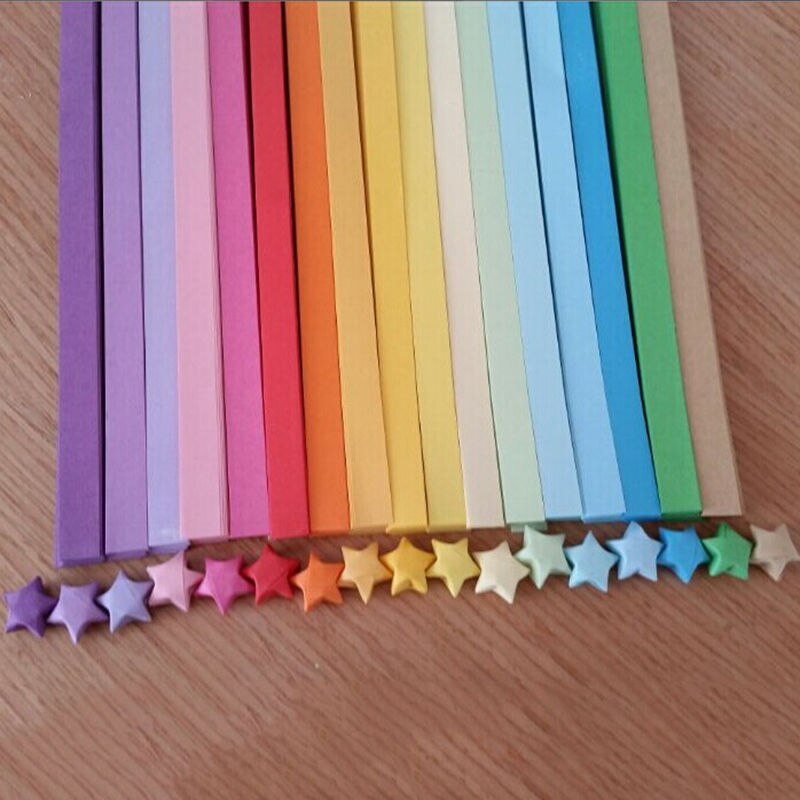 80 teile/los Origami Glücklich Stern Papier Streifen Handwerk Papier wünschen Stern Bunte Quilling Papier Für Schule Schüler Pädagogische