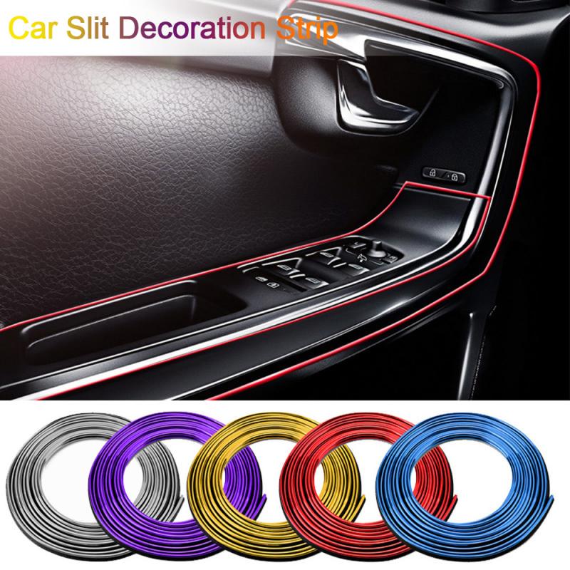 5M Auto Dichtung Styling Innen Aufkleber Dekoration Streifen DIY Auto Schlitz Streifen trimmen Auto Interieur Exterieur Formteil trimmen Linie