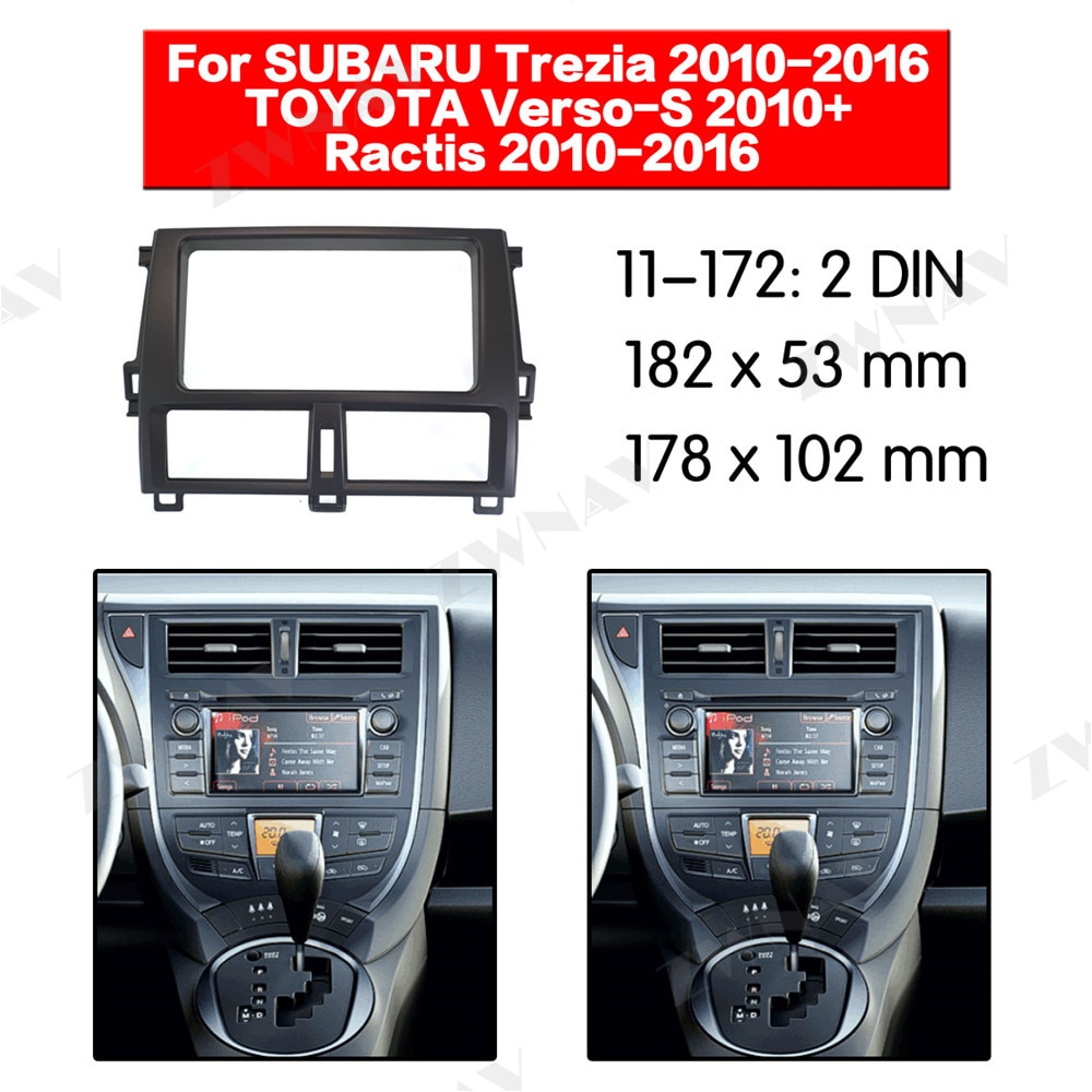 Radio facia Für SUBARU Trezia/Ractis /TOYOTA Verso-S + Halterung dvd Spieler Faszie Auto Stereo Radio Installieren Bindestrich