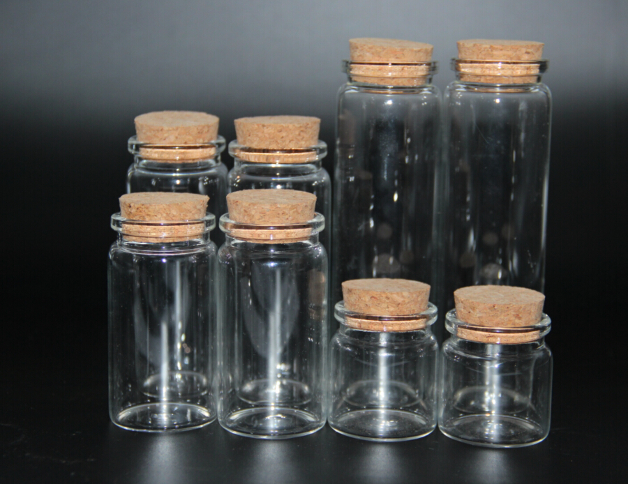 30Stck 25/30/40/50/60/70/80/80ml Glas Container Dekor Mason Gläser Fläschchen Flasche Glas Gläser DIY Flaschen Korken Ornamente Krug