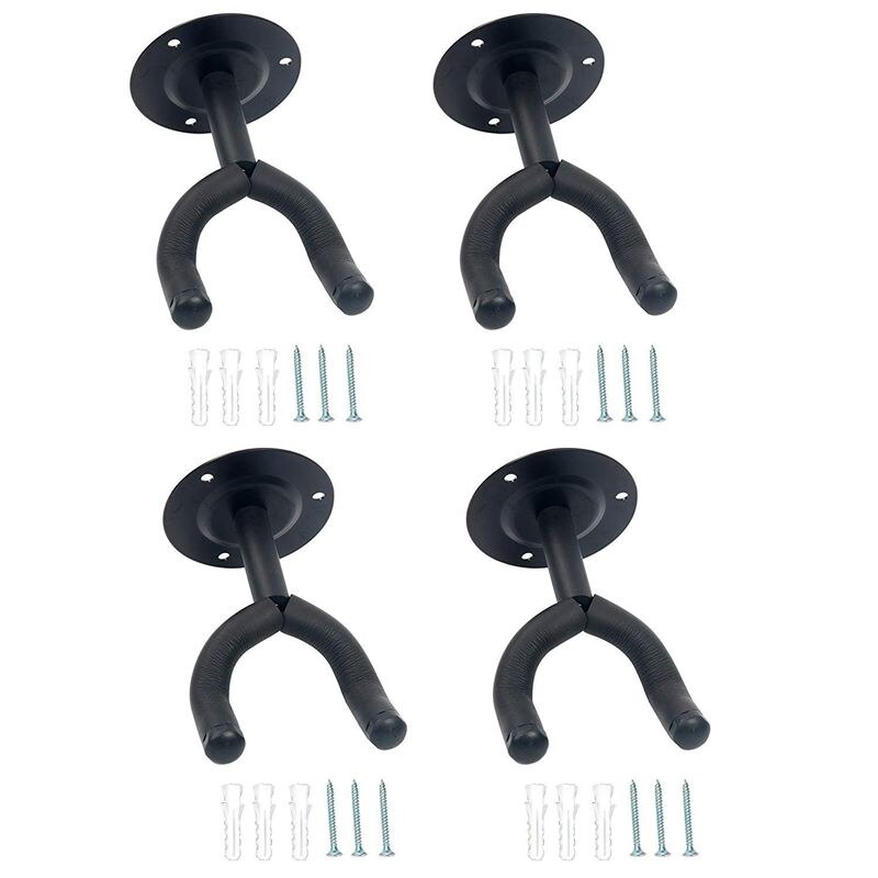 4 Pack Gitarre KleiderbüGel Haken Halfter Zauberstab Montieren Gitarre Gestell KleiderbüGel Stand Halfter Haken (4 Pack)