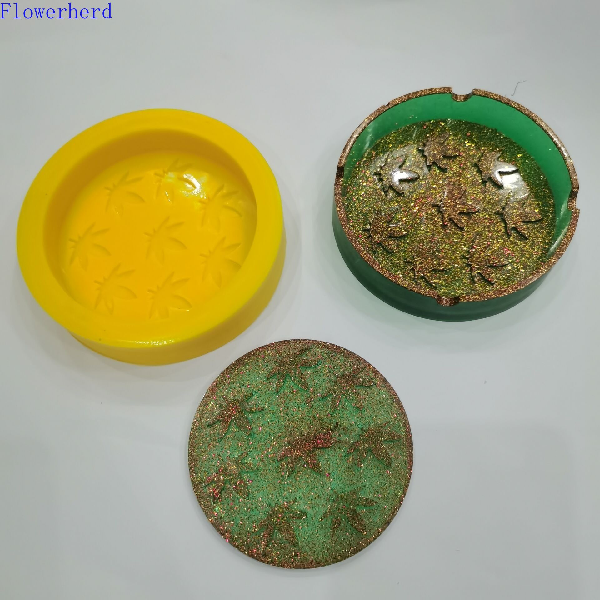 DIY Harz Formen Runde Topf Blatt Aschenbecher Silikon bilden Untersetzer bilden Kuchen Dekorieren Werkzeuge Fondant Schimmel Lehm bilden Kuchen bilden