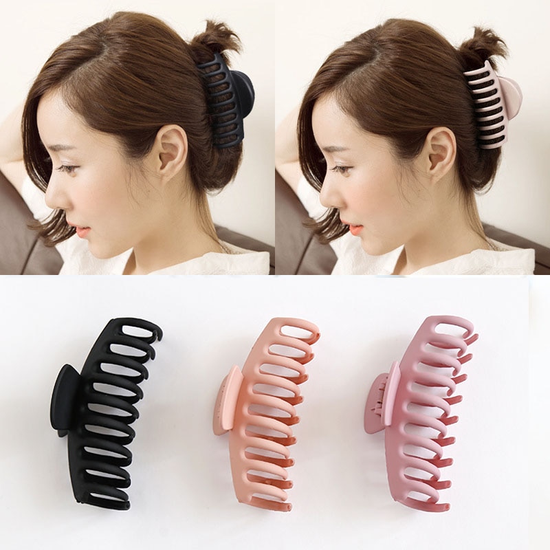 langweilig Polnischen Aushöhlen Acryl Haar Klaue Haarnadel Einfache Schlecht machen-hoch Haar Clips Süssigkeit Süße Mädchen Haar Krabben Haar Zubehör