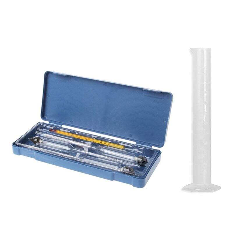 Hydrometer Tester Jahrgang Sauerei flasche kunststoff Kasten einstellen Werkzeuge Alcoholmeter Alkohol Meter Wein Konzentration Meter Werkzeuge C90A