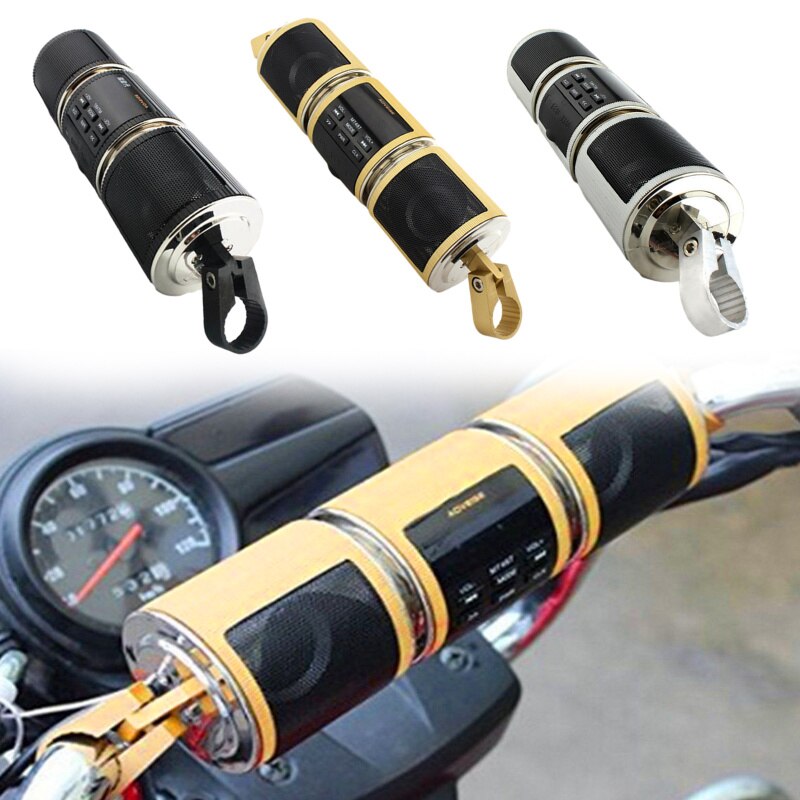 Einstellbare LED-bildschirm Motorrad Bluetooth Musik Spieler MP3 Motorrad Stereo Lautsprecher FM Radio Motorrad Zubehör