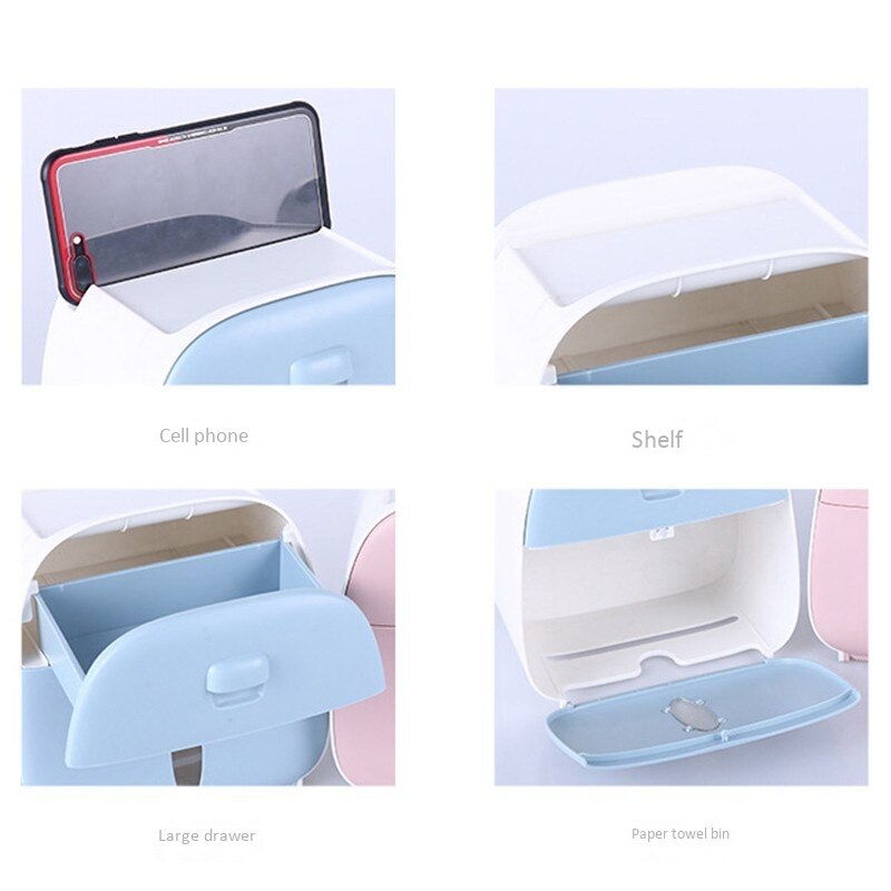 Schlecht Wasserdichte Doppel Gewebe Kasten Wc Papier Halfter Zauberstab-Montiert Papier Halfter Lagerung Kasten Wc Papier Halfter