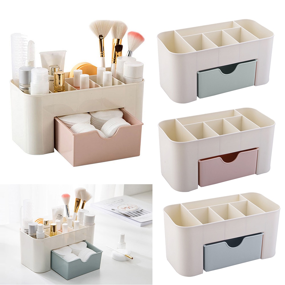 Kunststoff machen-hoch Veranstalter Kasten Kosmetik Lager Kasten mit Schublade Acryl Lippenstift Halfter Kleinigkeiten fallen Container