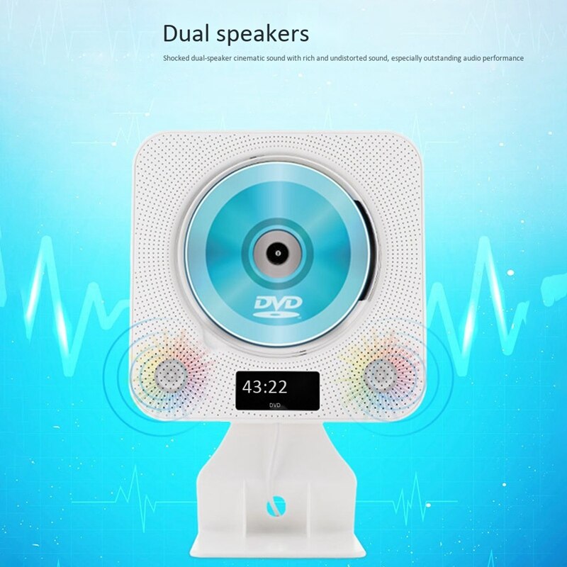 CD DVD Spieler Bluetooth Lautsprecher Zauberstab Montiert FM Radio mit LED Anzeige und Fernbedienung Gebaut-in HiFi Lautsprecher