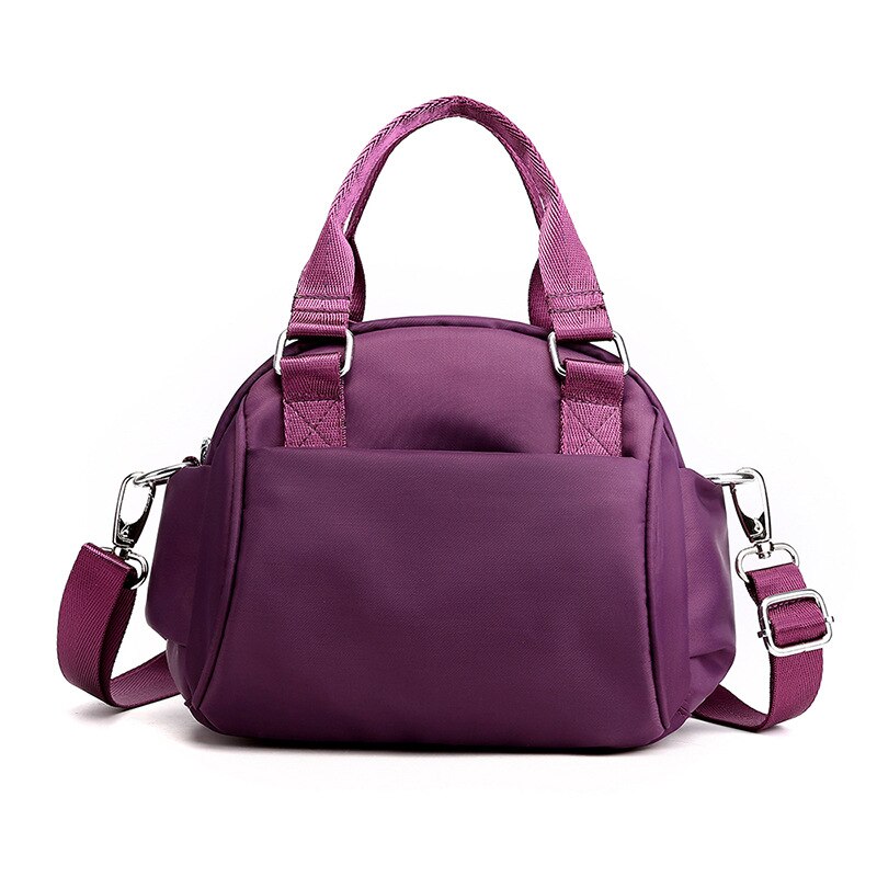 Umhängetaschen für frauen frauen Schulter Tasche Einfarbig Nylon Tuch Weiß Graben Tragbare frauen Bote Taschen
