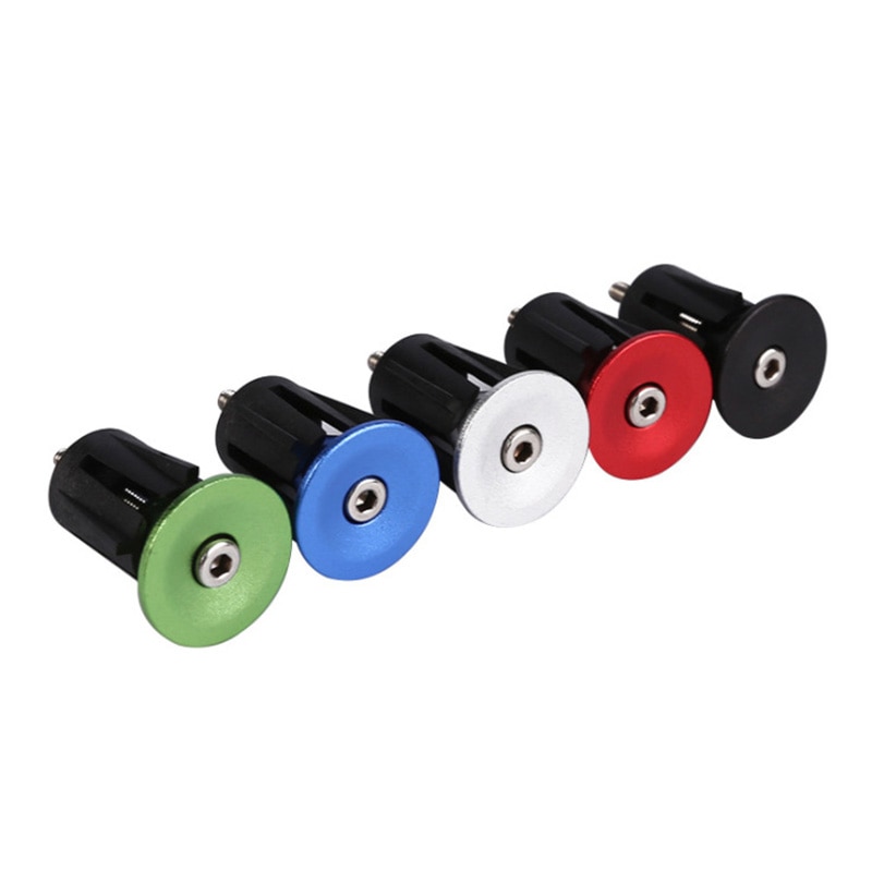 24mm Fahrrad Lenker Kappe Deckt Fahrrad Griffe Aluminium Legierung Leichte Griff Bar Ende Stecker Radfahren Zubehör RR7229