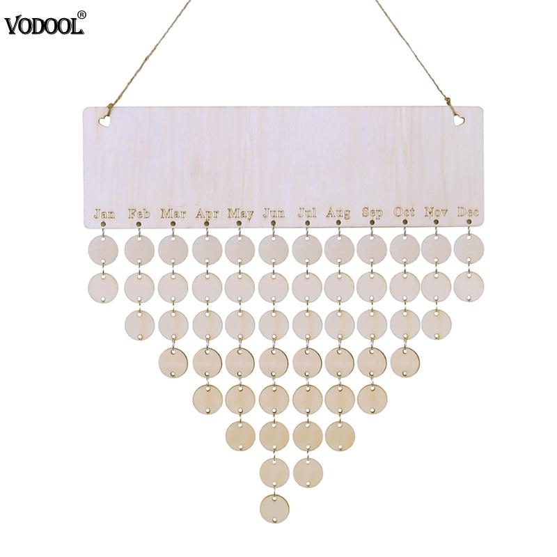 Holz Kalender Bord Datum markieren Erinnerung Zeichen DIY Hängen Leere Kalender Bord Kreative Hause Zauberstab Kalender Hängen Dekor