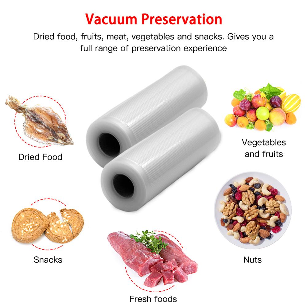 Vakuum Versiegelung Verpackung Tasche Küche Vakuum Tasche Für Lebensmittel Vakuum Packer Lagerung Taschen Lebensmittel Frische Lange Halten 12/15/17cm * 500cm