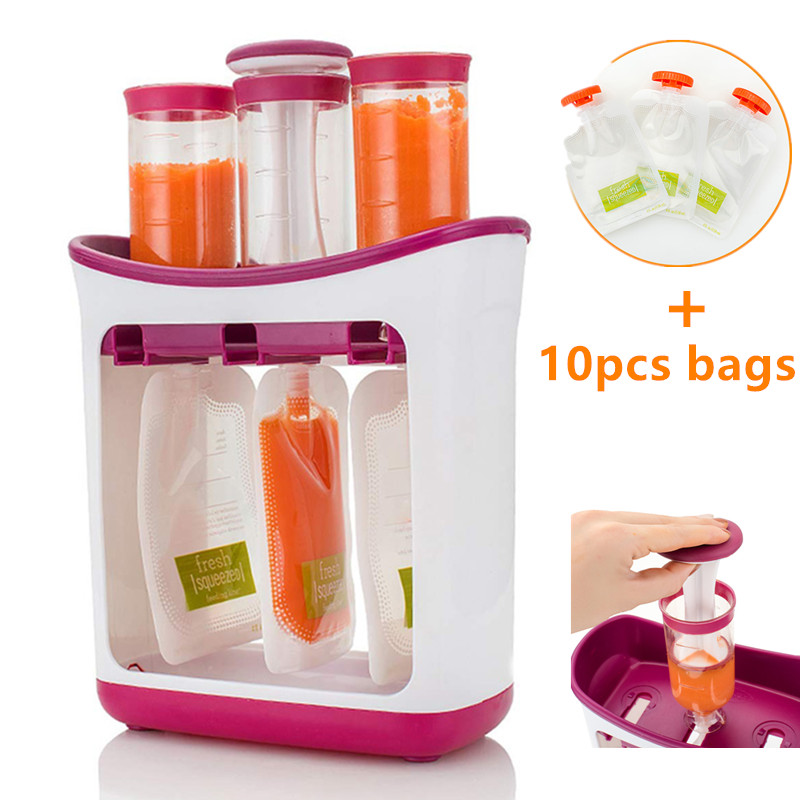 Kleinkind Baby Lebensmittel Hersteller quetschen Saft Bahnhof Frische Obst Saft Container Lagerung Liefert Manuelle Baby Lebensmittel Entsafter Hersteller Organischen
