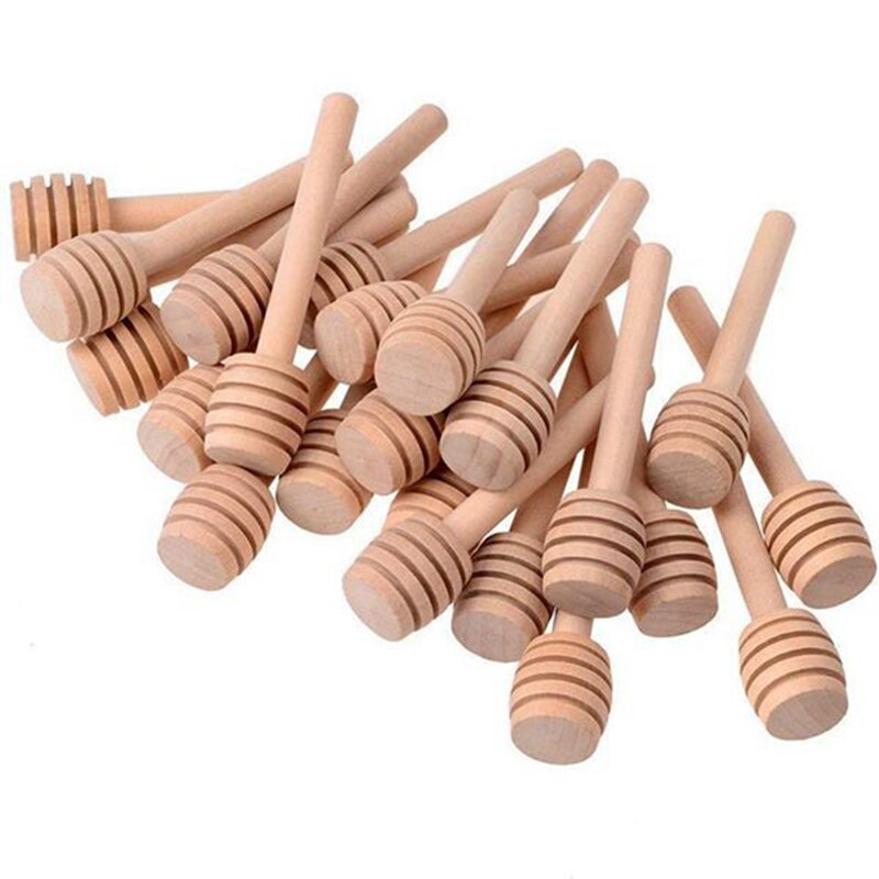 60 Packungen von Holz Rührgerät Honig Holz Honig Löffel für Honig Topf Stöcke, Werkzeuge für Sammeln und Verteilung Honig