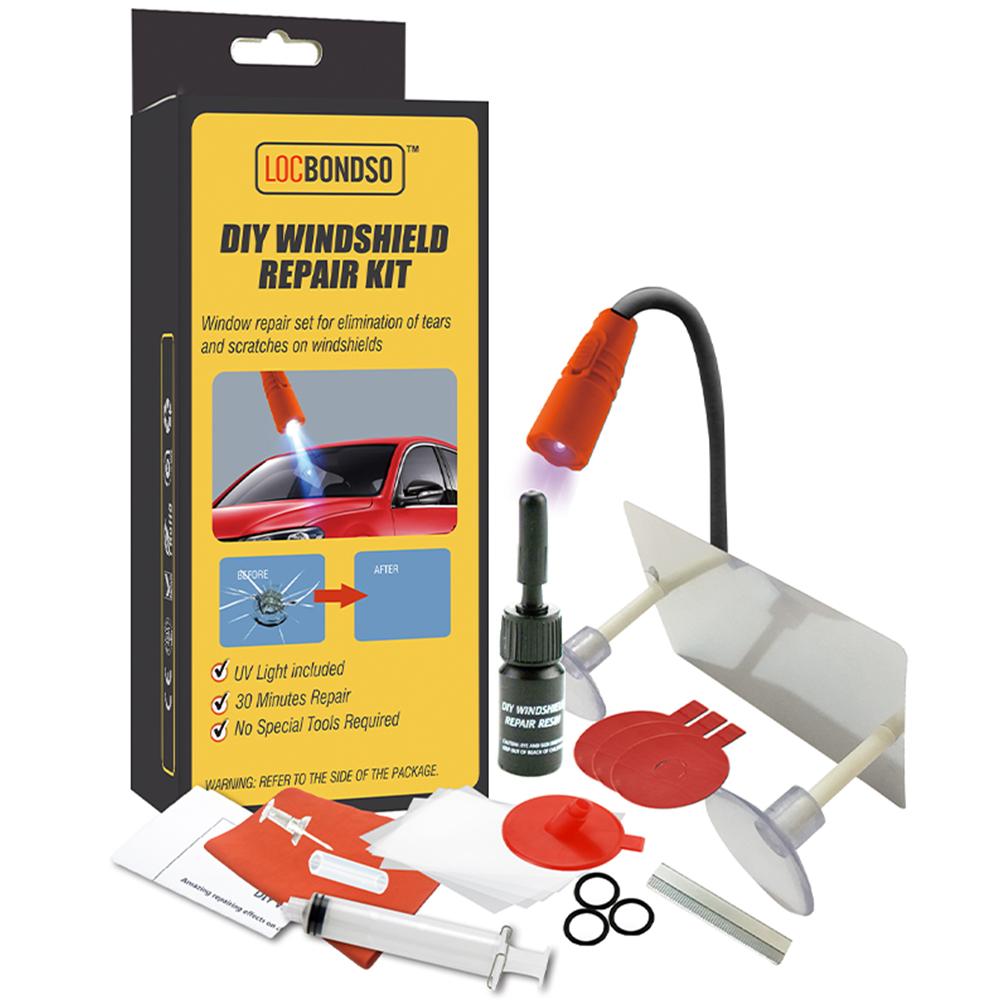Auto Windschutzscheibe Reparatur Bausatz Werkzeug Auto Auto Glas Reparatur Werkzeug einstellen Windschutzscheibe Riss kratzen Wiederherstellung Harz Auto Fenster Glas Reparatur