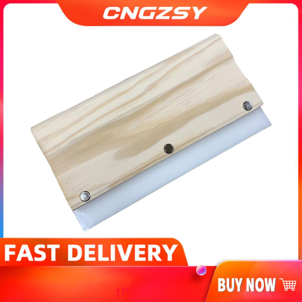 21CM Harte Holz Griff Länge Siebdruck Rakel Reinigung Werkzeug Wischer Druck Tinte Schaber kratzen Bord Werkzeuge A94