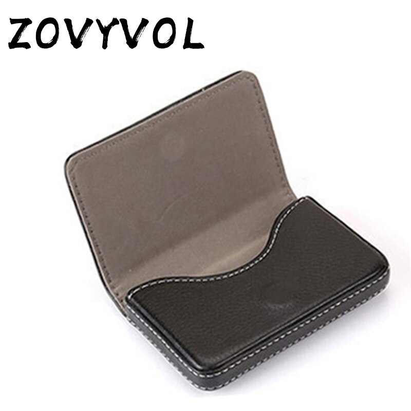 ZOVYVOL Frauen Männer Kreditkarte Halfter PU Leder Brieftaschen Bus Bank Geschäft Ich würde Karte Tasche fallen Organizer Münze