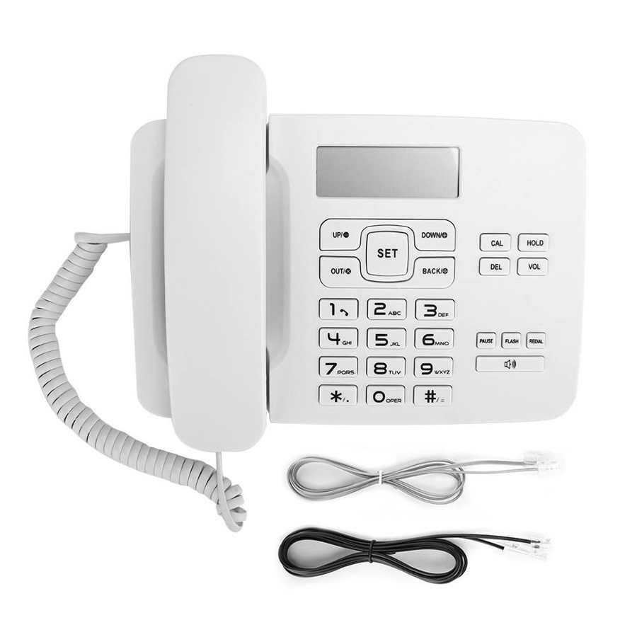 Telefon KX T7001 FSK/DTMF Dual System Heimat Sekretariat Telefon mit LCD Kalender Anzeige Weiße Schnur Telefon Telefon Zu Hause
