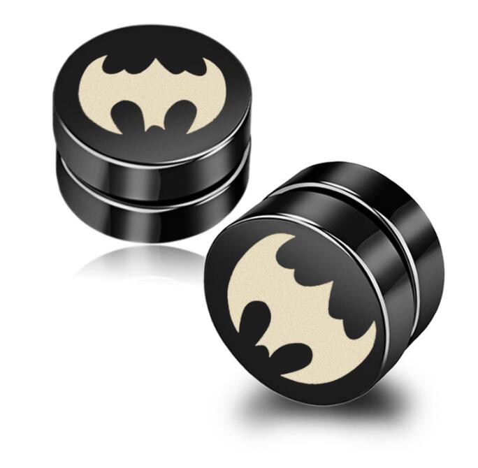 1Stck Schwarz Edelstahl Felsen Nicht-Durchbohrten Magnet Ohrringe Schläger Ohrringe Ohr Clips Magnetische Ohrringe Schmuck Für Frauen männer