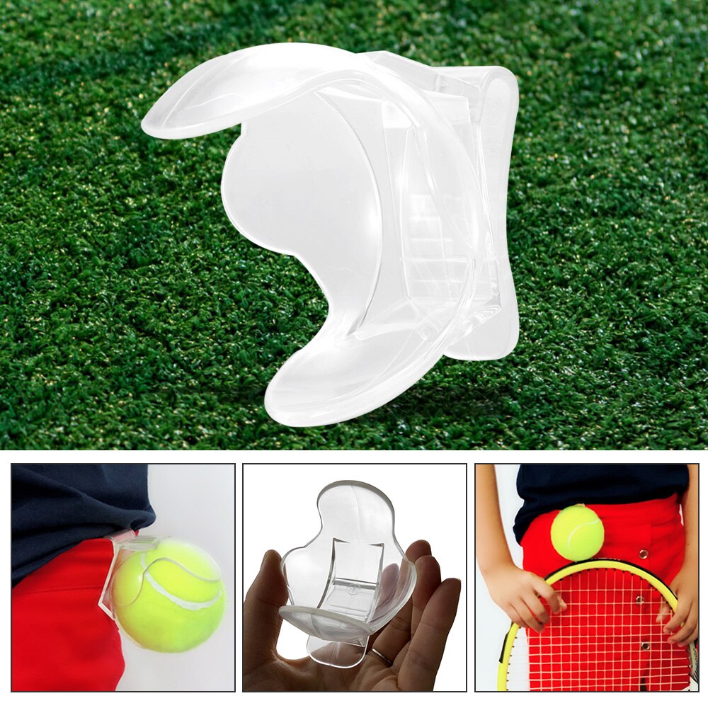 1Pc Tennis Ball Clip Professionelle Tennis Ball Halfter Taille Clip transparent Hält Tennis Ball Zubehör Ausbildung Ausrügestochen