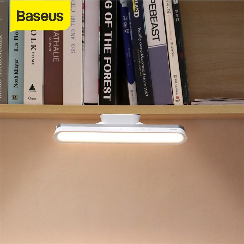 Baseus Magnetische Schreibtisch Lampe USB Tisch Lampe kabellos berühren LED Hängen USB Lampe Aufladbare Stufenlose Dimmen Schrank LED Nacht Licht