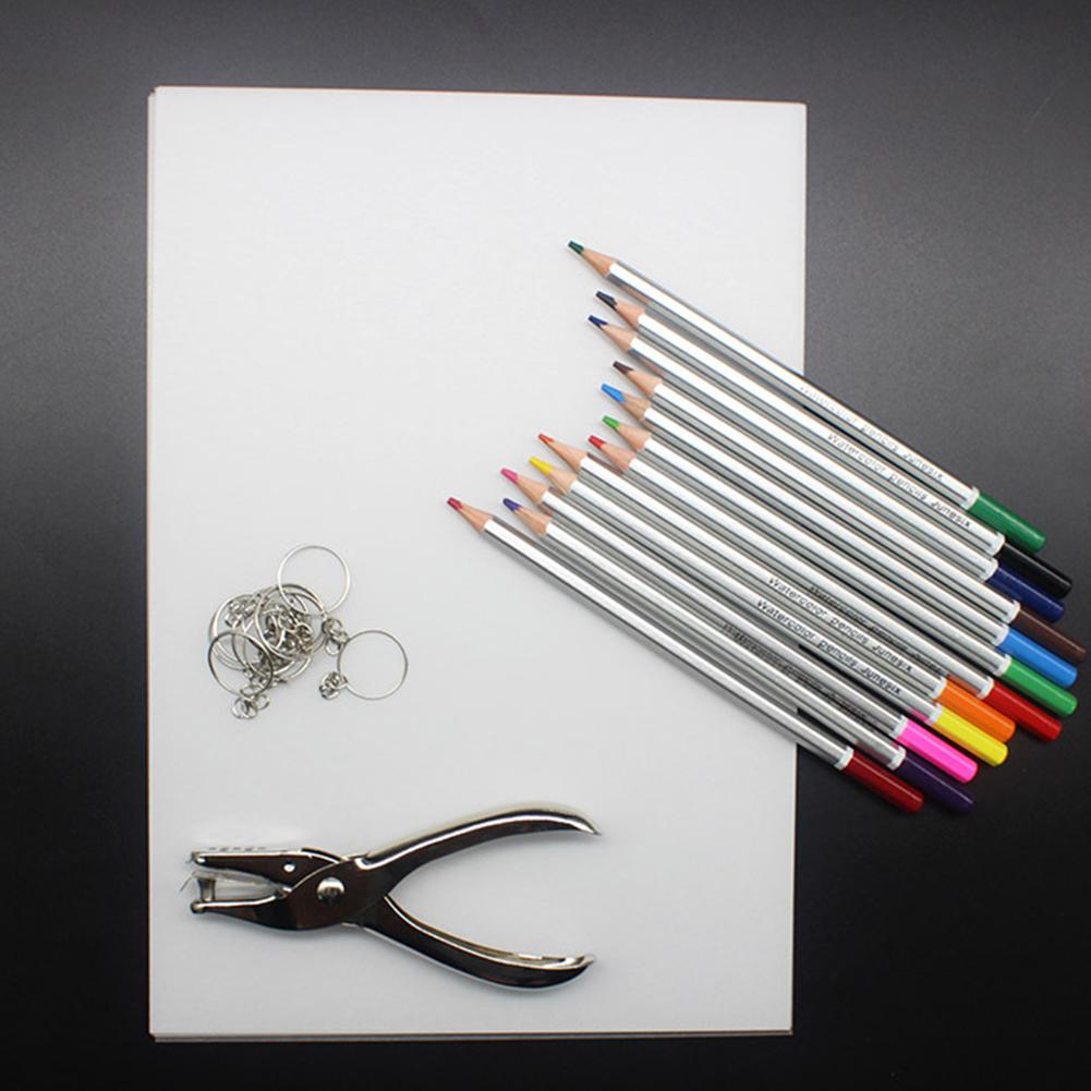 Wärme Schrumpfen Blatt Bausatz Shrinky Kunst Film Satz Umfassen Shrinky Kunst Papier Mit Anderen Zubehör Für freundlicher freundlicher DIY Liefert