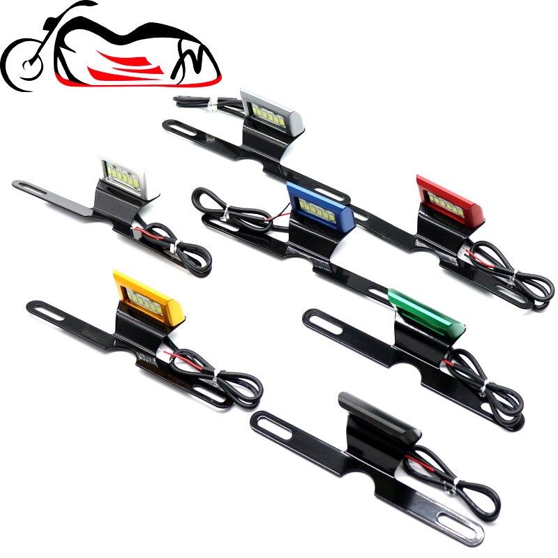 Universal- Kennzeichen LED Licht Für KAWASAKI NINJA 250 300 400 650 ZX6R ZX7R ZX9R ZX10R ZX12R ZX14R Motorrad Zubehör