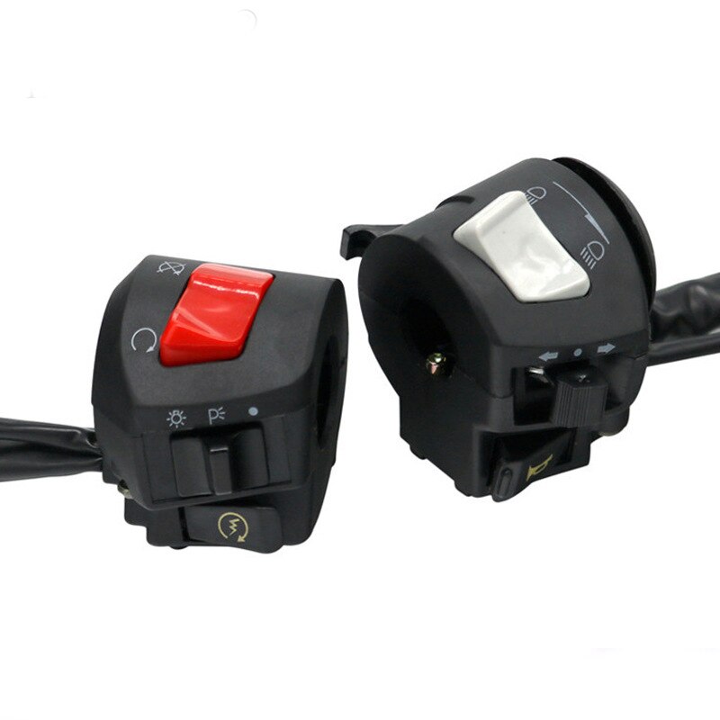 1 paar 7/8 'Motorrad Schalter Universal- Motorrad Schalter Nebel Licht Horn Blinker Elektrische Starten Lenker Regler Schalter