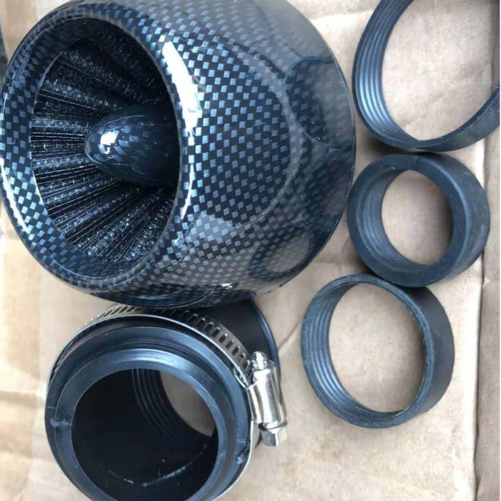 TiOODRE Motorrad Luftfilter Schwarz Luftfilter Motorrad Luftreiniger 28mm 35mm 42mm 48mm Universal- Metall motorrad Luftfilter