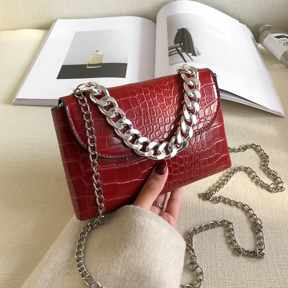 fanny Solide Kleine Handtaschen Frauen Krokodil PU Leder Schulter Taille Tasche Licht Wilden Einfache Weibliche Täglichen Bote Tasche