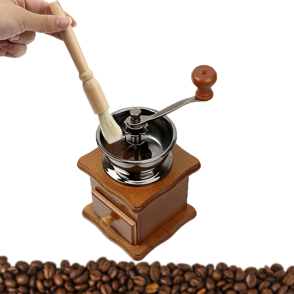 Küche Werkzeuge Holz Griff &Ampere; Natürliche Borsten Kaffee Maschine Pinsel Maschine Gruppe Kopf Reinigung Kaffeemühle Pinsel