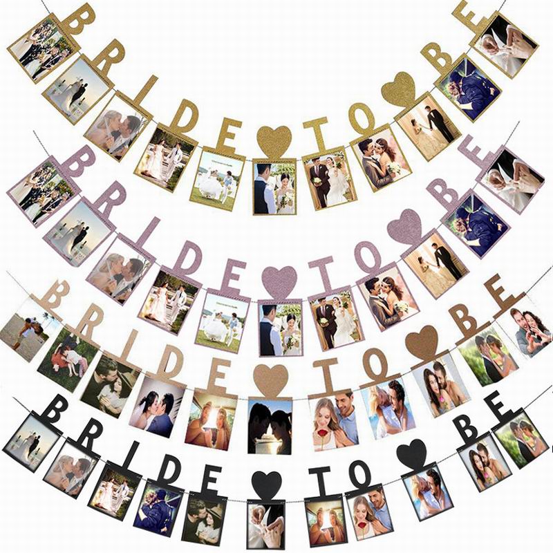 1einstellen 3M Braut zu Werden Foto Banner Foto Ammer Papier Girlande Hochzeit Dekorationen Braut Dusche Foto Zauberstab Dekor henParty Liefern