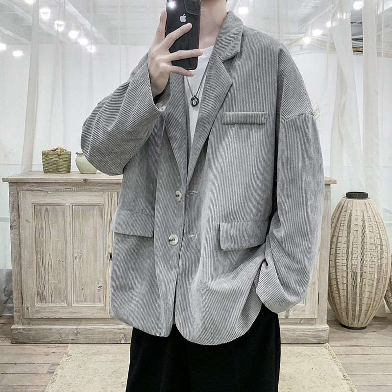 Koreanisch Blazer Männer -Geschäft lässig Kleid Jacke Männer Streetwear Frühling verlieren retro Anzug Jacke Mens kurz Mantel M-2XL