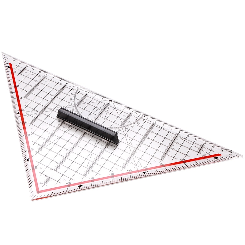 14CM/20CM/30CM Zeichnung Dreieck Herrscher Multi-funktion Zeichnung Lineal Mit Griff Winkelmesser messung Herrscher Schreibwaren