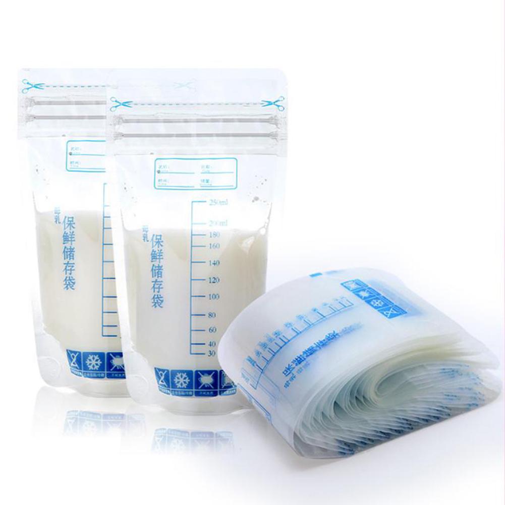 30Stck Milch Gefrierschrank Taschen BPA FREI Baby Lebensmittel Lagerung Einweg Praktisch Und Bequem Brust Sicher Fütterung Taschen 250ml