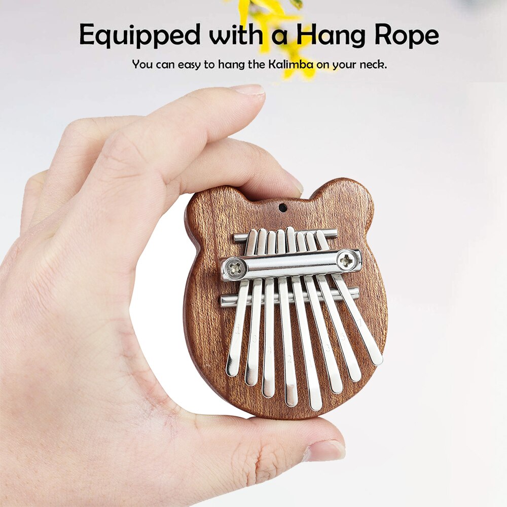 8Schlüssel Kalimba Finger Klavier Acryl Mbira Sanza transparent Daumen Klavier Mit Tuner Hammer Soloauftritt Kalimba fallen Hand Weihnachten