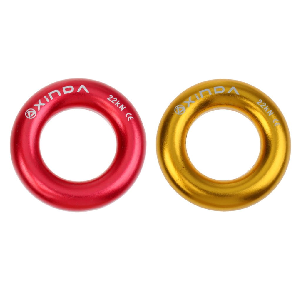 draussen Aluminium Rappel Ring Klettern 22KN Kaution-aus O-Ring für Bergsteigen Felsen Baum Baumpfleger Absteigenden Hardware-