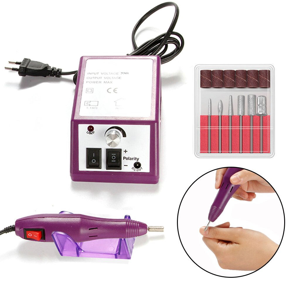 Elektrische Manikübetreffend Maschine einstellen Elektrische Nagel Bohrer Bits Fräsen Cutter Nagel Kunst Schleif Datei Häutchen Gel Entferner Pedikübetreffend Schneider