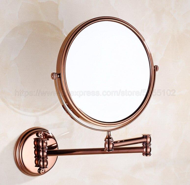 Rose Gold Durcheinander Schlecht machen-hoch Spiegel Doppelseitige machen-hoch Spiegel Runde bilden 3x Vergrößerung zba630
