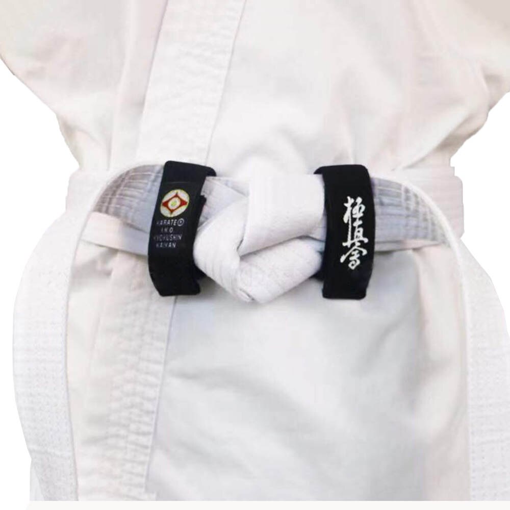 Gürtel Klett Karate Kyokushin Kai Gürtel Befestigt Halter Schwarz Gürtel Fixer IKO Kyokushin Karate Gürtel Fixer Фіксаваная фіксатар рамяня