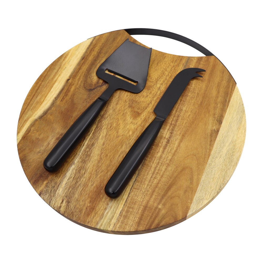 Jaswehome 3 stücke Käse Gremium einstellen Portion Utensilien Tablett Akazie Holz Wurstwaren Gremium einstellen Mit Besteck Käse Werkzeuge