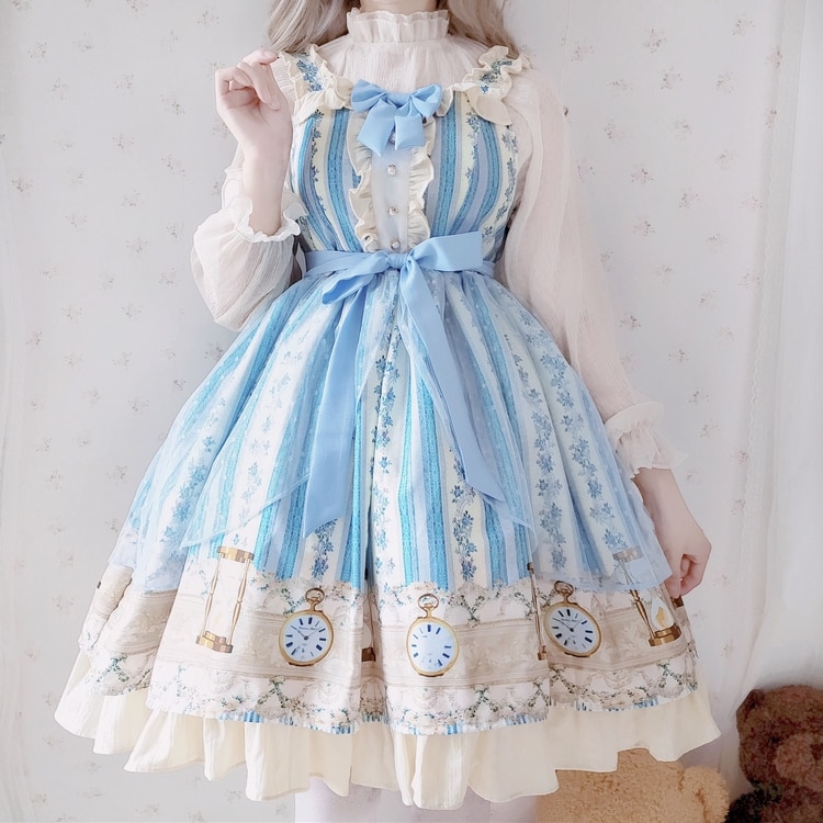 Prinzessin Tee Party süße lolita kleid Jahrgang falbala spitze bowknot druck viktorianischen kleid kawaii mädchen gotisch lolita jsk loli